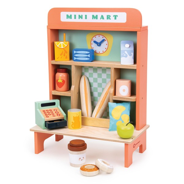 Mentari Toys - Mini Mart - 18pc Wooden Grocery Set