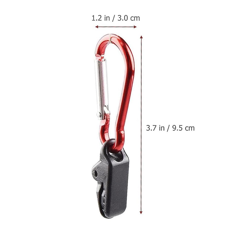 Tent Clips, Tarp Clips, Alligator Shaped (10 Pieces, Carabiner) Easy