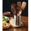 NAYAHOSE Wooden Kitchen Utensils Set with Holder, NAYAHOSE 9 Pcs