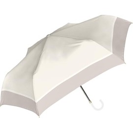 [Nakatani] Parasol Women's Folding Umbrella, Hand Opening, For Both Sunny and Rainy Weather, UV Pail, Tri-Color, Folding, Sand Beige, UV Protection, UPF50, Heat Shield, Light Shield, 21.7 inches (55
