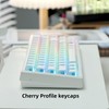 dagaladoo White Clear keycap Jelly Set 128 Keys PC/PBT Keyboard