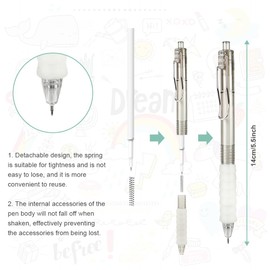 AUAUY 6PCS Gel Pens, Retractable Quick Dry Gel Ink Pen, Pens for Journaling with 6 Refill, Cute Pens, Smooth Writing Pens, 0.5mm Black Ink Pens, Office School Supplies Gifts for Students-Grey