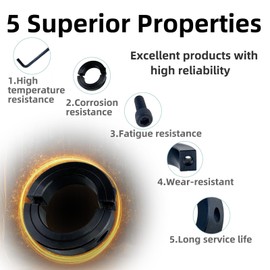 ZXTDBMBB 2" Bore 3" OD Double Opening Clamp-On Set Screw Collar with Black Oxide Coating for Construction, Engineering Machinery and Marine (4Pcs)