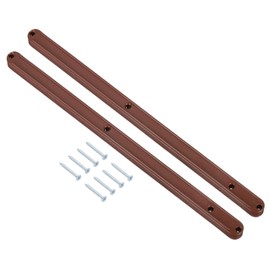 sourcing map Drawer Slides, 3Set 300mm - Plastic Drawer Rails with Screw, Side Mounted Grooved Guide Rail for Cabinet Drawer Bedside Table Wardrobe Dresser (Brown)