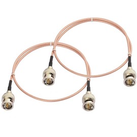 BINGFU BNC Cable, HD-SDI Cable, 19.7 inches (50 cm), 75Ω, Supports HD-SDI, 3G-SDI, Etc., 4K 8K Compatible, Video and Audio Signal, 5C, Pack of 2