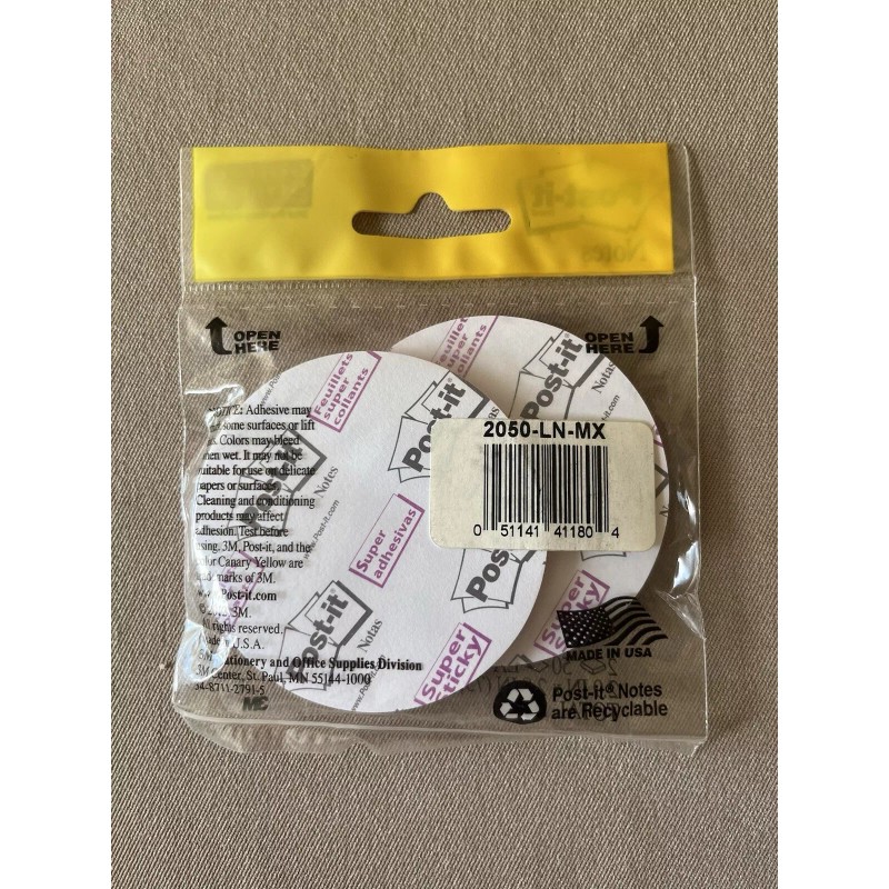 Post-It Notes 2 Pink Heart Round Super Sticky Post-It Note