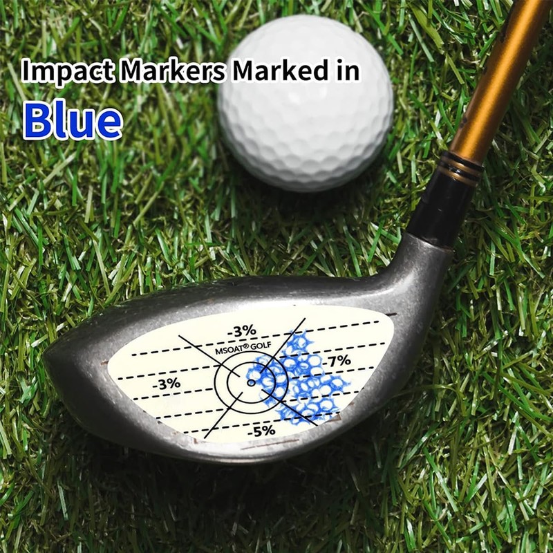 AIMALL Golf Strike Ball Stickers - 3-in-1 Impact Label Tape