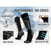 KEECOW Ski Socks Men's Merino Wool Thermal Socks, 2 Pairs