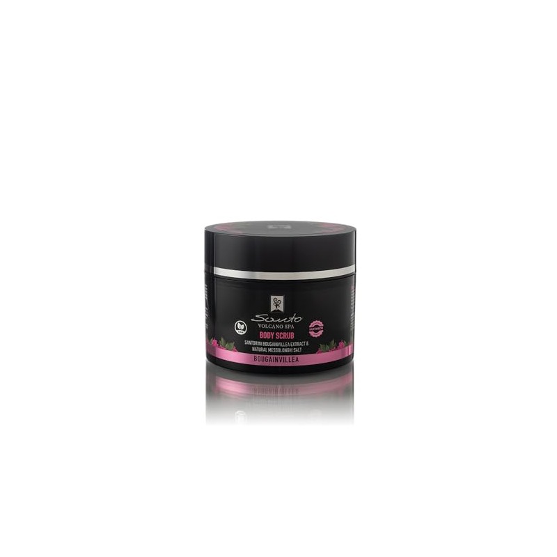 Santo Volcano Bougainvillea Körperpeeling mit Messolonghi-Salz, 200ml, Vegane Naturkosmetik