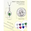 JIWOY Infinity Necklace Sterling Silver Love Heart Stone Pendant Birthstone