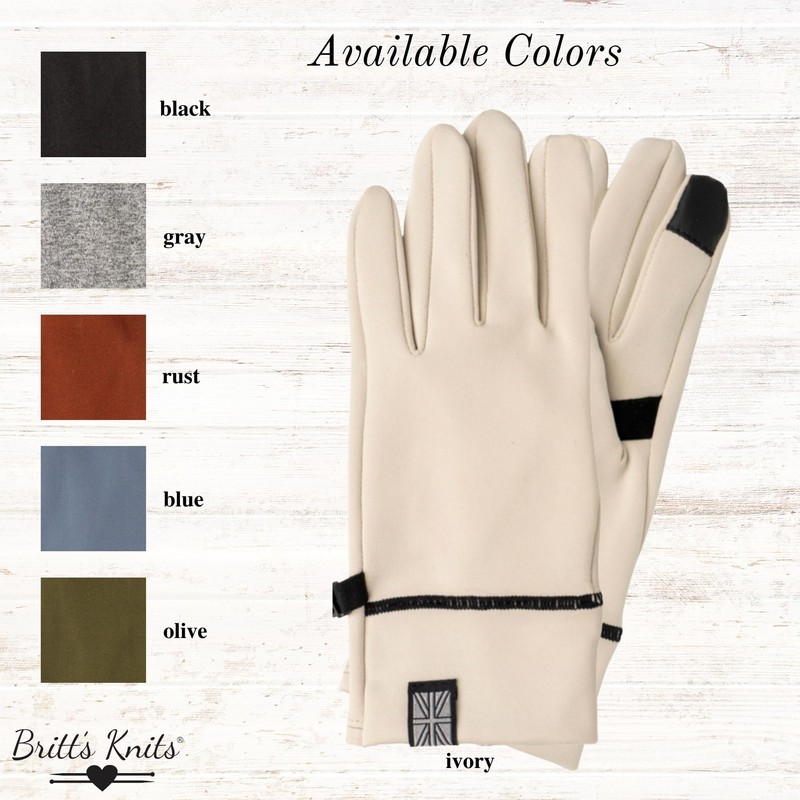 Britt's Knits Thermal Tech Cold Weather Winter Gloves Touch Screen