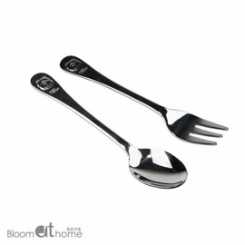 Happy Kids' Spoon + Fork 6-Piece Set / 해피 아동용 스푼+포크 6P