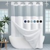 EUTXL Long No Hook Shower Curtain with Snap in Liner,230GSM