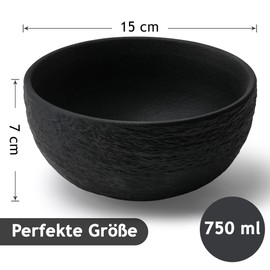 MIAMIO – 25.5 Oz Set of 4 Ceramic Bowls – Ideal for Salad, Soup, Cereal, Rice – Microwave, Dishwasher & Oven Safe – Oasis Collection