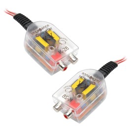 ijuicy 2 PCS RCA Converter Car Audio, Automobile Line Output Converter Subwoofer, Speaker to RCA Converter, High Low Converter Car Audio