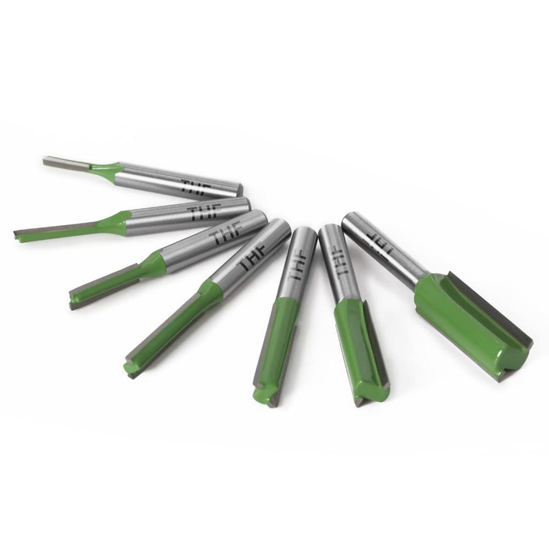 TXHF 6mm Shank Single & Double Flute Straight Router Bit