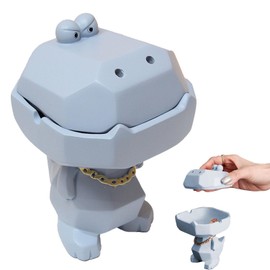 Ashtray Funny Ashtray for Outdoor Ashtray with Lid Vertical Ashtray Crocodile Shape Resin Material Windproof Ashtray with Lid for Indoor, Garden, Outdoor