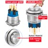 22mm Push Button Switch Momentary Latching High Round Waterproof IP67