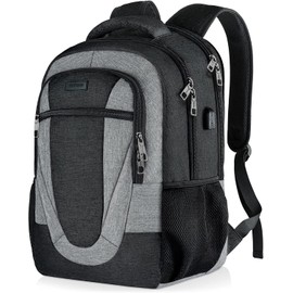 BIKROD Men's and Women's Backpack, School Backpack for Boys, Girls, Teenagers, Waterproof Backpack, 15.6 inch Laptop Bag with USB Charging Port, Work, Travel, Hiking Backpack with Anti-Theft Bag