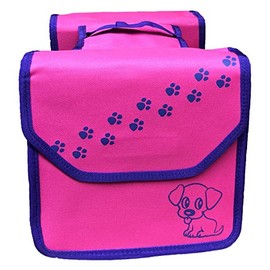 NTA Children's Bicycle Pannier Bag Double Pannier Bag in Dog Design Pink/Purple