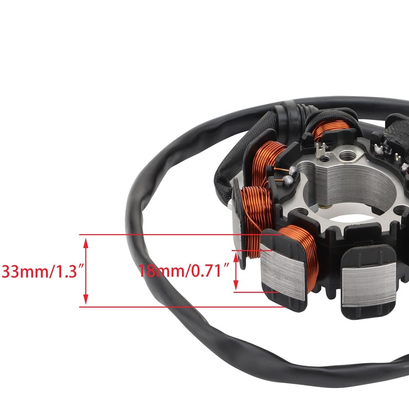 WOOSTAR 8 Coil 3 Wire Magneto Stator Replacement for 1990-1993