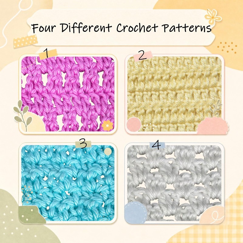 zwzxd Beginner Crochet Kit: Cotton Thread, Hooks & DIY Dishcloth