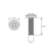 M3 (3mm x 30mm) Pozi Pan Head Machine Screws -