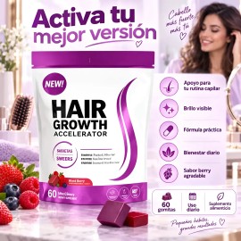 Hair Growth Accelerator 60 Gomitas Sabor Mixed Berry
