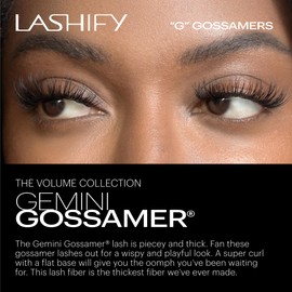 Lashify Gemini 16mm Gossamer Lashes in Black, Easy DIY False Lashes for a Voluminous, Wispy and Playful Look