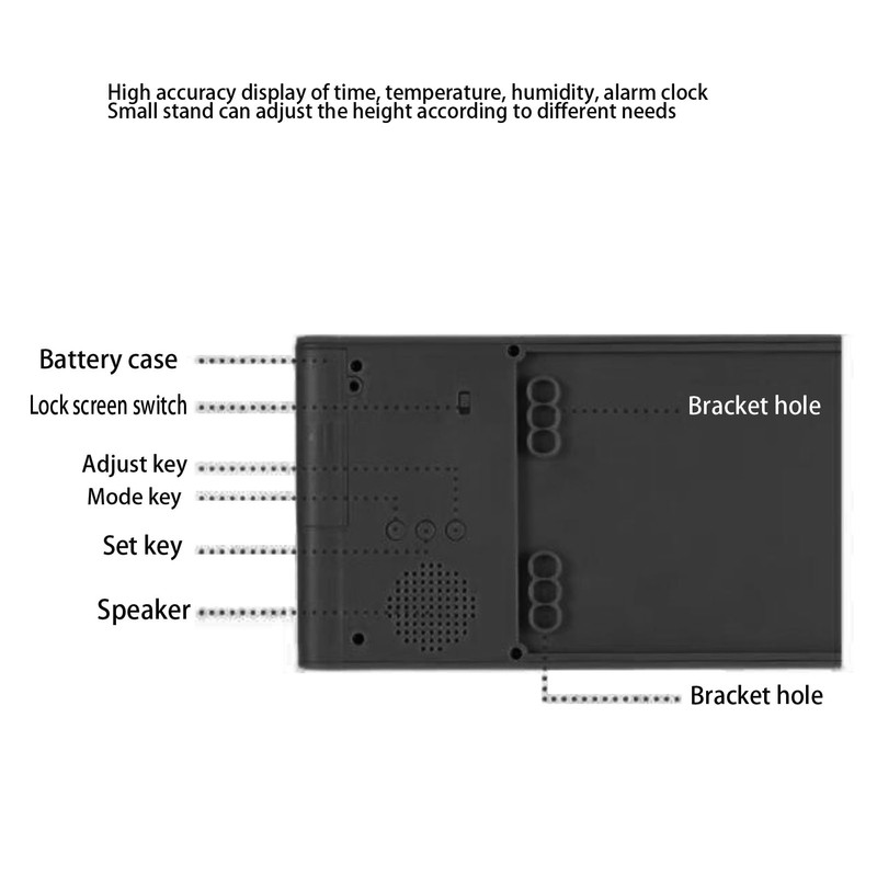 Multifunctional Electronic Calendar Desktop Storage Box with LCD Writing Pad