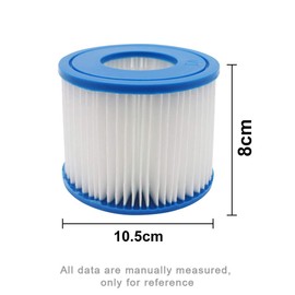 WuYan 4pcs Swimming Pool Filter for Type VI Replacement Filter Cartridge for Lay-Z-Spa - Miami Vegas Palm Springs Paris,for Coleman SaluSpa 90352E,58323.