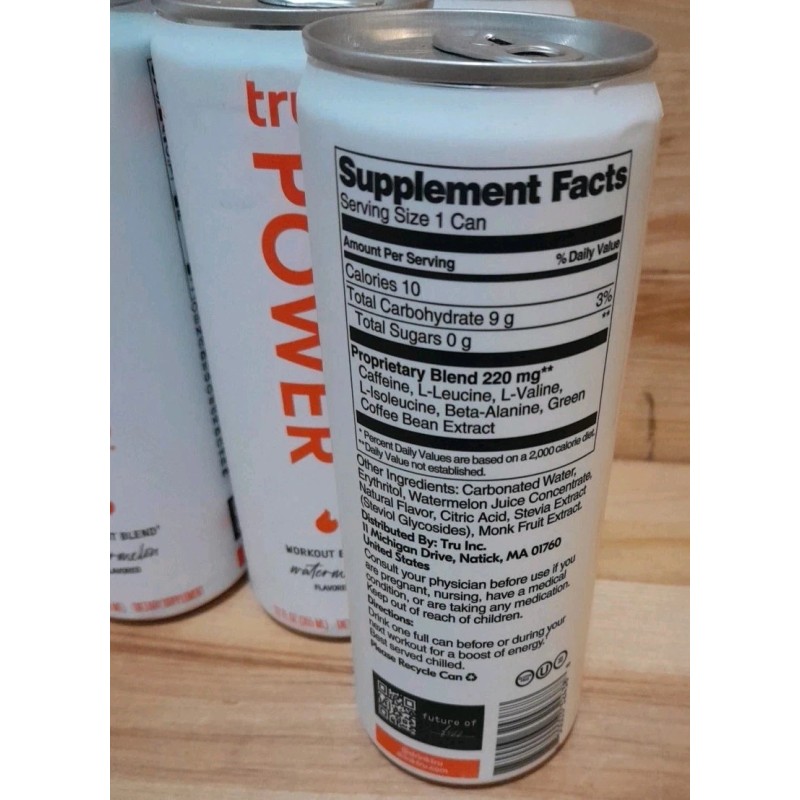 TRU POWER 12CT: TRU POWER WORKOUT BLEND Watermelon "ENERGY" Drink