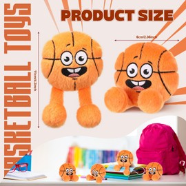 Arrowbash 3 Pieces Basketball Sports Plush Fluffy Stuffed Toys Basketball Stuff Throw Pillows Gifts Soft Sports Balls for Bedroom Seasonal Decoration Party Favor