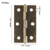 Murtenze 12 Pack 2.5 Inch Cabinet Hinge, Antique Bronze Butt