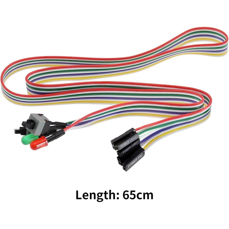 AYMBH ATX PC Power Switch Cable – 65cm Desktop Case