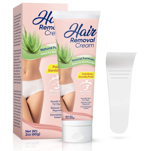 Hair Removal Cream, Painless Depilatory Cream for Sensitive Skin, Face,