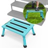 Marudina Large Platform RV Steps, 3-Level Adjustable Height Aluminum Folding