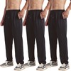 ZH 3-Pack Men's Mesh Jogger Pants, Comfortable Athletic Pants with