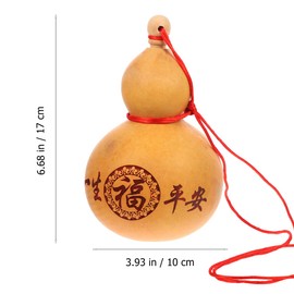 Luxshiny Natural Wine Gourd: Outdoor Portable Water Bottle Natural Dry Gourd Carved Craft - Random Pattern
