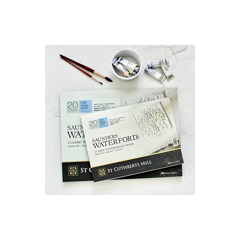 SAUNDERS WATERFORD SERIESST Cuthberts blocco carta per acquerello,collato 4 lati