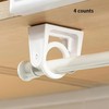 Curtain Rod Holder, Easy-Install No-Drill Curtain Rod Holder, 360° Flexible