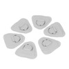 6Pcs PVC D Ring Patch Elastic Rope Set Stainless Steel