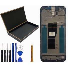 SECRETIGER LCD Screen Display Touch Digitizer Assembly Frame Replacement for BLU View 4 LCD Screen B135DL 6.1"