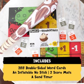 Poetry for Neanderthals by Exploding Kittens - 2+ Players - Ages 7+ - 15 Minutes to Play - Competitive Word Guessing Game - Party Game, Family Game Night, Kid and Adult Card Game