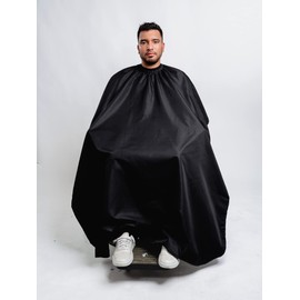Don Pablo Capa Premium Para Corte De Cabello Repelente al Agua – Peluquería, Barbería, Estilista, Estética y Salón de Belleza (Negro)