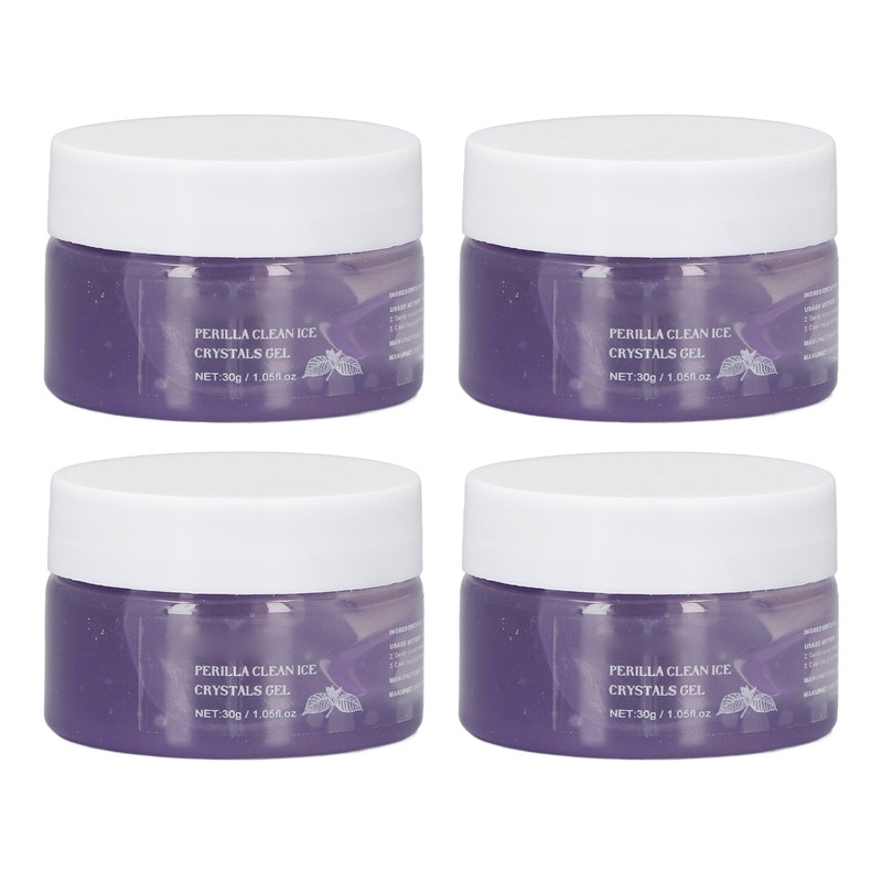 4Pcs Face Clean Gel Perilla Facial Skin Care Cleansing Hydrating