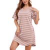 WUWUSKY Nighties for women Cotton Nightdress for Womens Short Sleeved