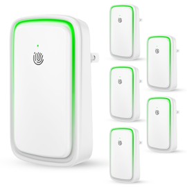 2026 Upgraded Plug in Air Purifiers for Home (6 Pack), Filterless Negative Ion Air Purifier & Ionizer with Nightlight, Whisper-Quiet Odor Freshener for Bedroom, Kitchen, Pets Area, Smoke, Small Rooms