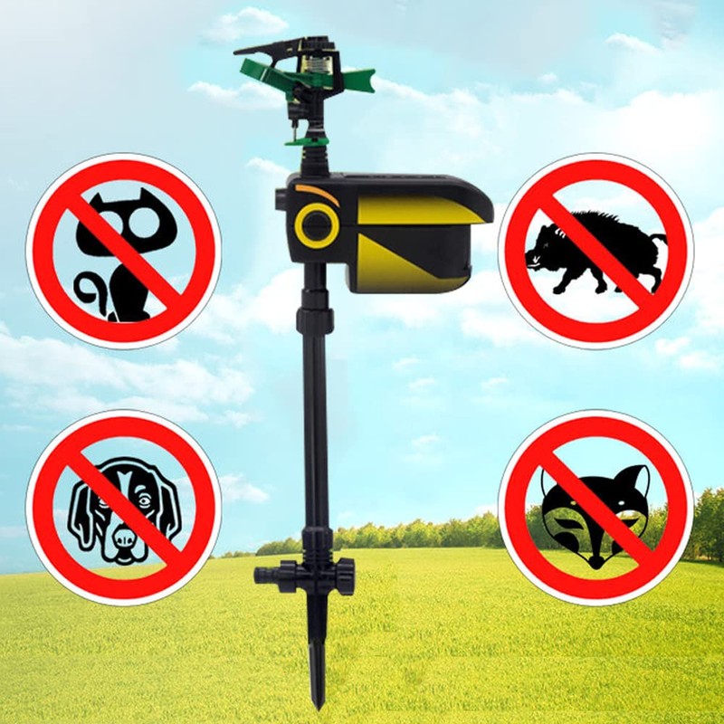 AngelcityCC Solar Sprinkler Garden Solar Motion Activated Animal Sensor Outdoor
