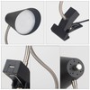 LED Clip on Desk Lamp with 1 USB Charging Port,